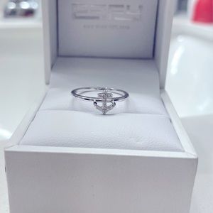Diamond Anchor Ring, size 6. From Effy Jewelers